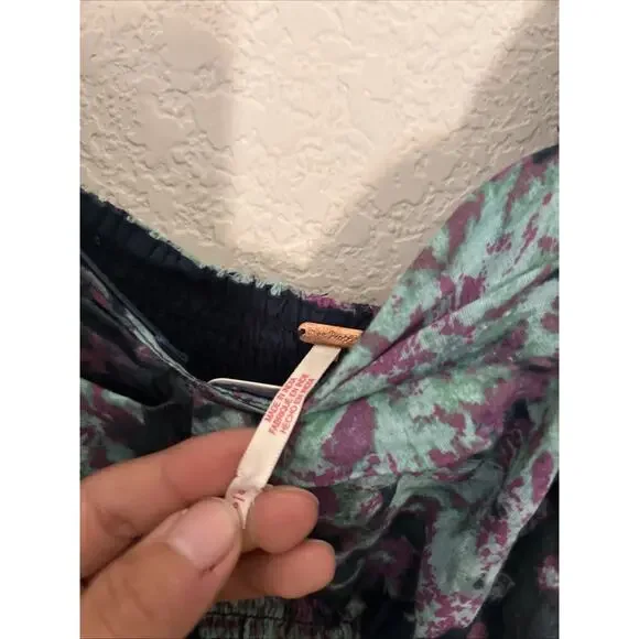 Free People Sundrenched Floral Tiered Maxi Sundress Small S NEW $168 - Picture 4 of 7